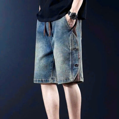 Quần Short Jean Nam Phối Nhung Mã SJ225