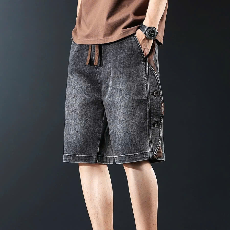Quần Short Jean Nam Phối Nhung Mã SJ225 - Ảnh 2