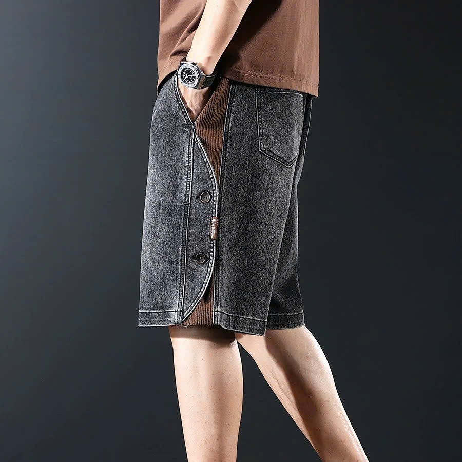 Quần Short Jean Nam Phối Nhung Mã SJ225 - Ảnh 6